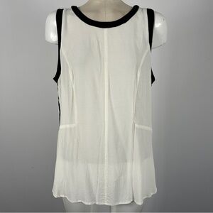 Reitmans Black & White Colorblock Tank Top Size XL Business Casual